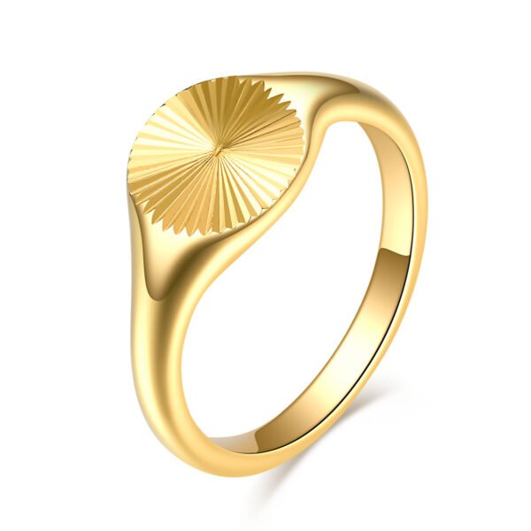 Stackable Sunshine Ring Fashion Jewelry Gift 18K Gold Rings 7