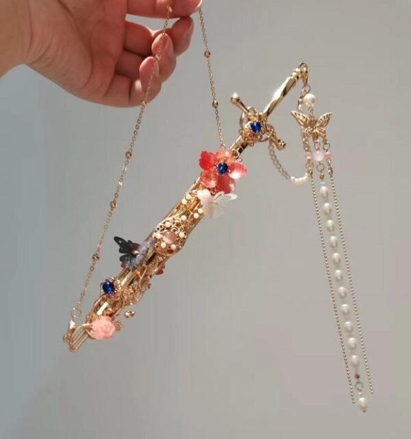 Gold Vintage Tassel Beautiful Hair Clip Necklaces 3