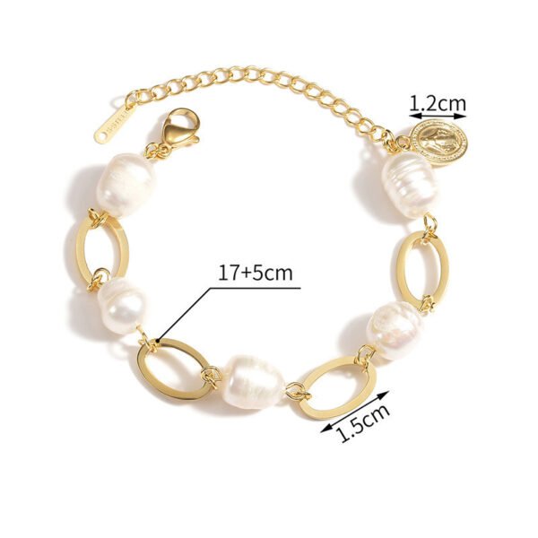 Cold 14K Gold Baroque Pearl Bracelet Bracelets 5