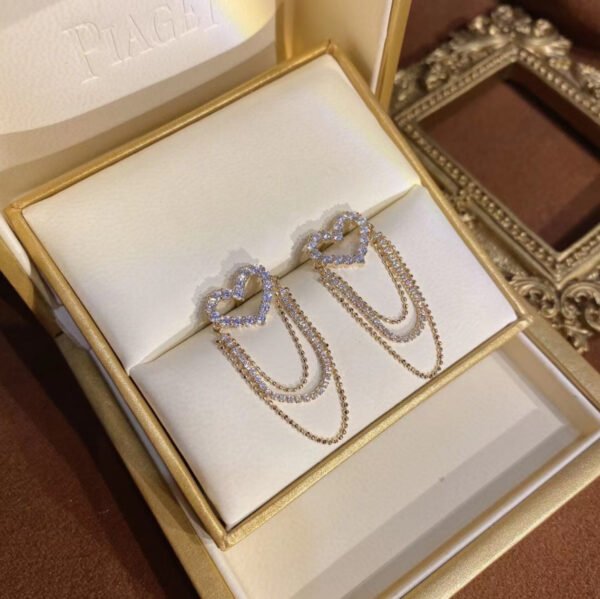 Micro-inlaid Zircon Love Chain Multi-layer Smart Earrings Earrings 5