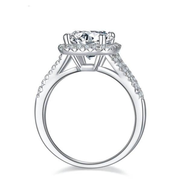 Silver Plated White Gold Moissanite Women’s Ring Rings 7