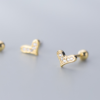 Tremella Studs Female Small Diamond Love Sweet Earrings 12