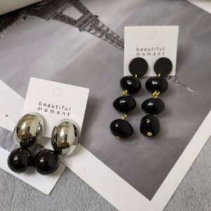 Fashion Black Premium Sense Stud Earrings Earrings Fashion Black Premium Sense Stud Earrings Earrings