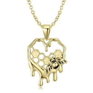 Honeycomb Necklace S925 Sterling Silver Gold-plated Necklace Pendant Ins Wind Necklaces