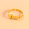 Gold Letter Angel Adjustable Rings For Women Rings 7