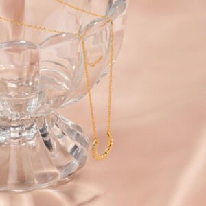 S925 Sterling Silver Twist U-shaped Semicircle Necklace Geometry Necklaces