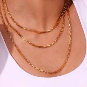 Waist Chain Set Of Ornaments Bracelet Plated 18K Gold Long Keel Chain Necklace Necklaces