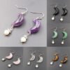 Natural Tigereye Moon Earrings Fashion OL Pearl Earrings AliExpress Amazon Sources Earrings 20
