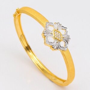 Silver Ornament Light Luxury Custom 925 Gold Single Flower Bracelet Bracelets