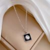 Square Shell Personality Minimalist Stove Real Gold Necklace Women Necklaces 12