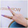 Retro Fashion Cross Multi-layer Big Ring Rings 12