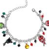 Ladybug Superhero And Cat Bracelet Charm With Crystal Bead Bangle For Kids Cosplay Adjustable Jewelry Bracelets 15