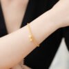 Women’s Plain Chain Gold Bead Bracelet Bracelets 8