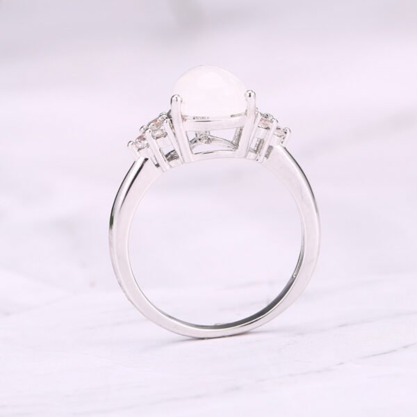 Natural Semi-Precious Moonstone Ring Simple Rings 6