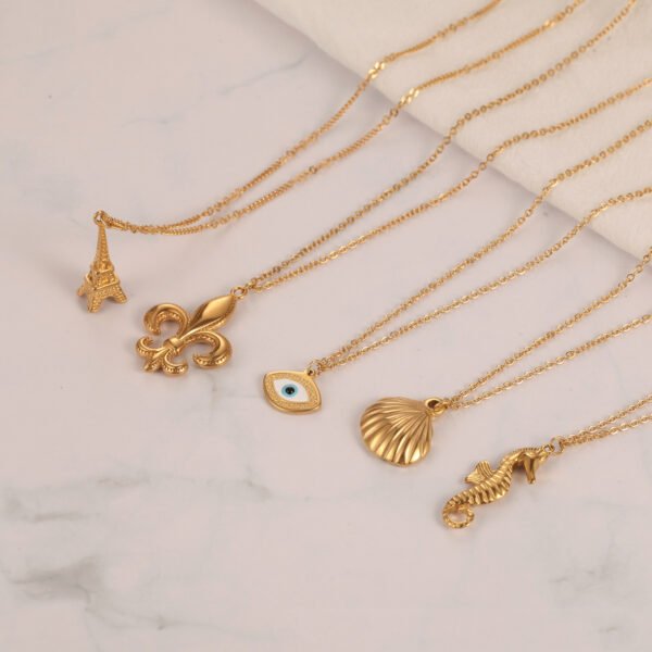 18k Gold Plating Rose Pendant Jewelry Beautiful Rose Flowers Necklaces 7