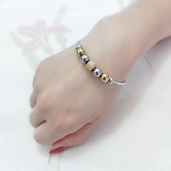 High Quality Waterproof Gold-plated Gun Black Two-color Accessories Snake Bone Bracelet Bracelets 11