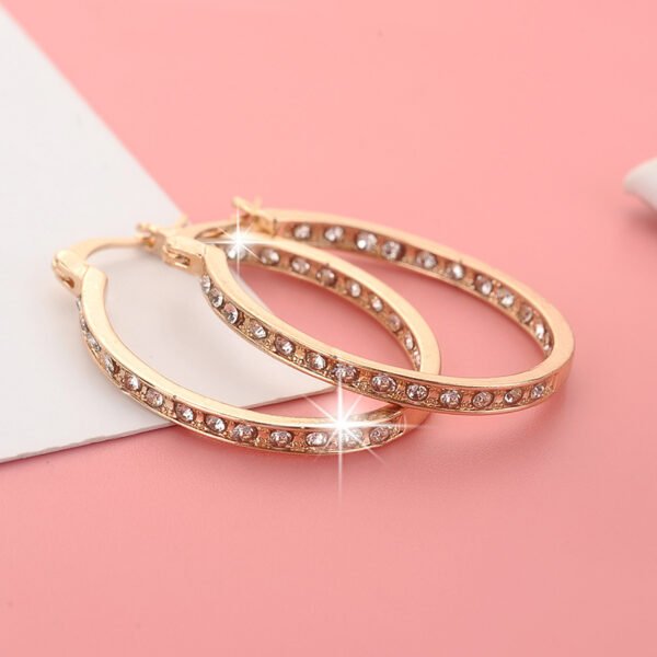 European And American Fashion Jewelry Popular Rhinestone-encrusted Ear Studs Ear Clip Earrings 12