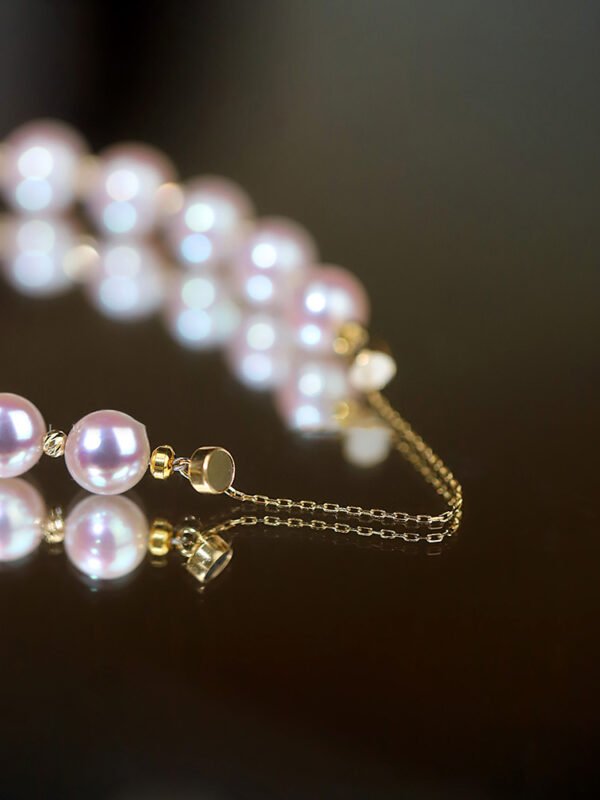 Blue Rose Laser 18K Gold Pearl Bracelet Bracelets 4