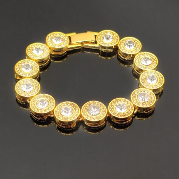 Double Gold Chain Full Diamond Hip Hop Rap Hip Hop Necklace Necklaces 6