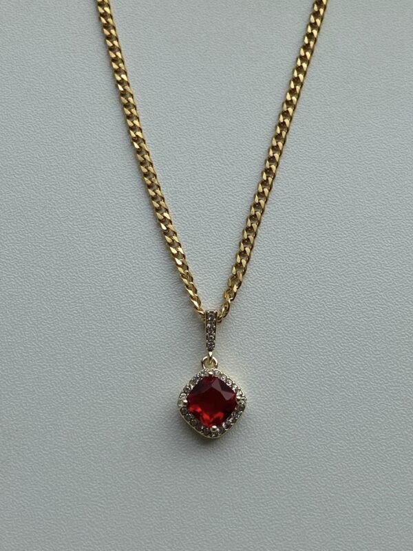 18k Real Gold Electroplating Emerald Necklace Gemstones Necklaces 9