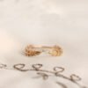 Gold Leaf Set Diamond Ring Europe And America Rings 8
