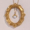 Stainless Steel 18K Gold Plating Concave-convex Metal Baroque Pearl Pendant Necklace Necklaces 14