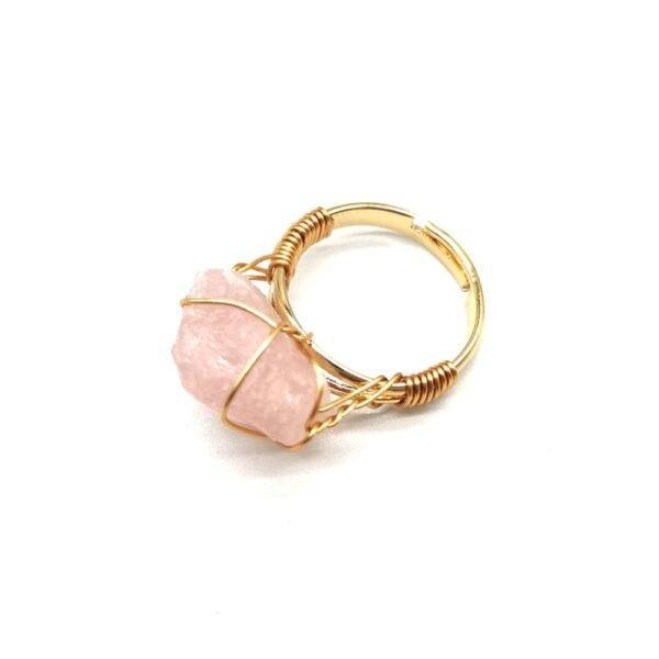 Personality Hand Wrapped Rough Stone Agate Ring Rings 7