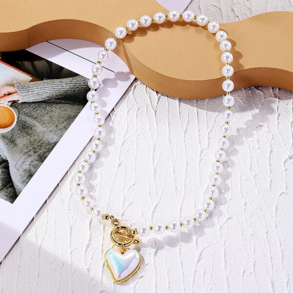 Heart Baroque Girt Pearl Pendant Necklace Gold Beads Pearl Choker Necklace For Women Mother’s Day Necklaces 6