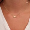 Fashion Exquisite Initial Gold And Silver Clavicle Chain Necklaces 21