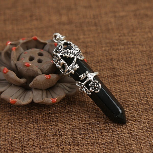 CrystalHexagon Column Pendant Rose Flower Plum Necklace Necklaces 5