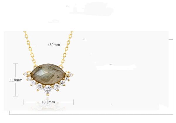 Women’s Gold Natural African Labradorite Geometric Necklace Necklaces 5