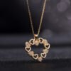 Fashion Vintage French Necklace Real Gold Plating Hollow Pendant Sweater Chain Necklaces 12