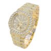 Full Diamond Hip Hop Calendar Luminous Quartz Waterproof Business Men’s Gold Watch watches 14