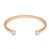 Double Zircon  Copper Plated 18K Gold Bracelet Bracelets 11