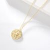 S925 Sterling Silver Gold-plated Twelve Constellation European And American Personality Embossed Necklace Necklaces 12