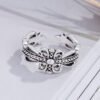 New Thai Silver Ring Crow Star Ring Female Luo Heart Ring Retro Jewelry Rings 9