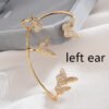 Fashion Gold Metal Butterfly Ear Clips Sparkling Zircon Without Piercing Ear Cuff Clip Earrings For Women Jewelry Gift BestSelling 18 Fashion Gold Metal Butterfly Ear Clips Sparkling Zircon Without Piercing Ear Cuff Clip Earrings For Women Jewelry Gift BestSelling 18