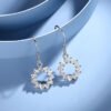 Sterling Silver S925 Circle Shape Earrings Earrings 11