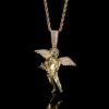 Hip Hop Arrow Wearing Wine Bottle Angel Pendant Real Gold Electroplated Copper Necklace Necklaces 15