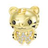 Golden Tiger S925 Sterling Silver Gold-plated Beads Diy Accessories Accessories 6