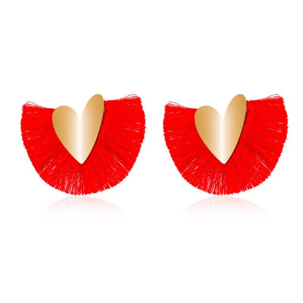 Bohemian Exaggerated Fan-shaped Tassel Earrings Ethnic Style Earrings 5