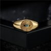 18K Gold Plated Copper Eye Shaped Ring Rings 12