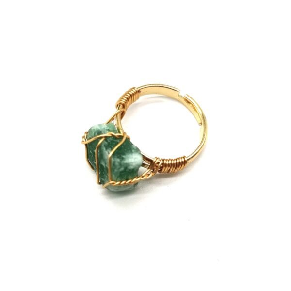 Personality Hand Wrapped Rough Stone Agate Ring Rings 6