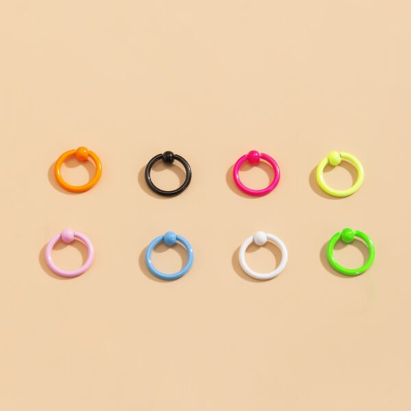 Punk Exaggerated Geometric Candy-colored Round Nose Studs Accessories 5
