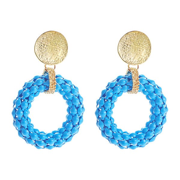 Metal Woven Earrings European And American Creative Fashion Ethnic Style Earrings 5