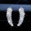 Zircon gold and silver leaf earrings Korean fashion ladies Earrings 11 Zircon gold and silver leaf earrings Korean fashion ladies Earrings 11
