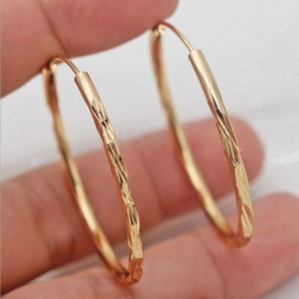 18k gold plated hoop earrings Earrings 4