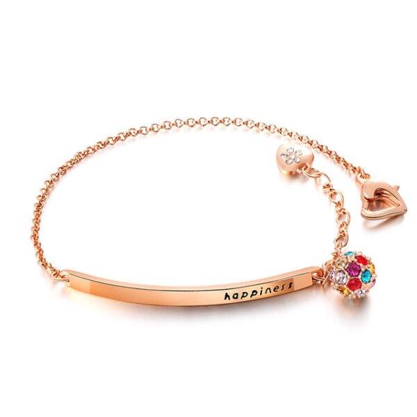 Rose Gold Plated Zircon Bracelet Bracelets 8