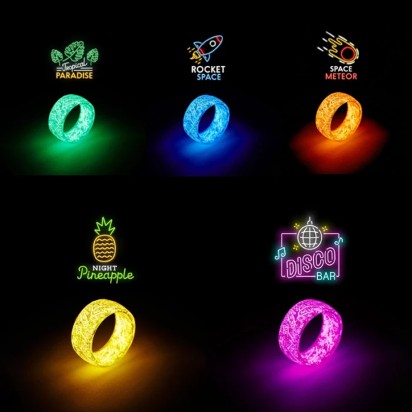 Fashion Luminous Resin Ring Rings 8