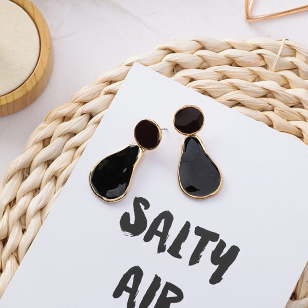 Drop Glaze Geometric Earrings Irregular Round Square Drop Earrings Earrings 9